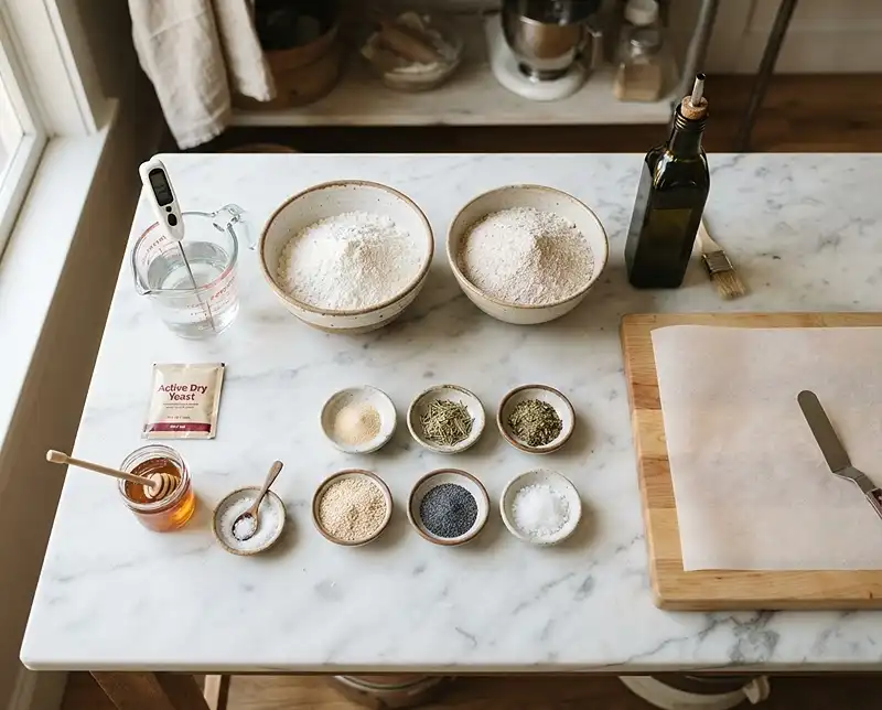 ingredients for whole wheat breadsticks recipe​