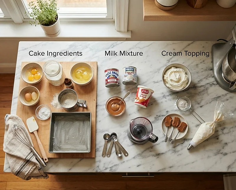 Lotus Milk Cake Recipe 3 lotus milk cake ingredients