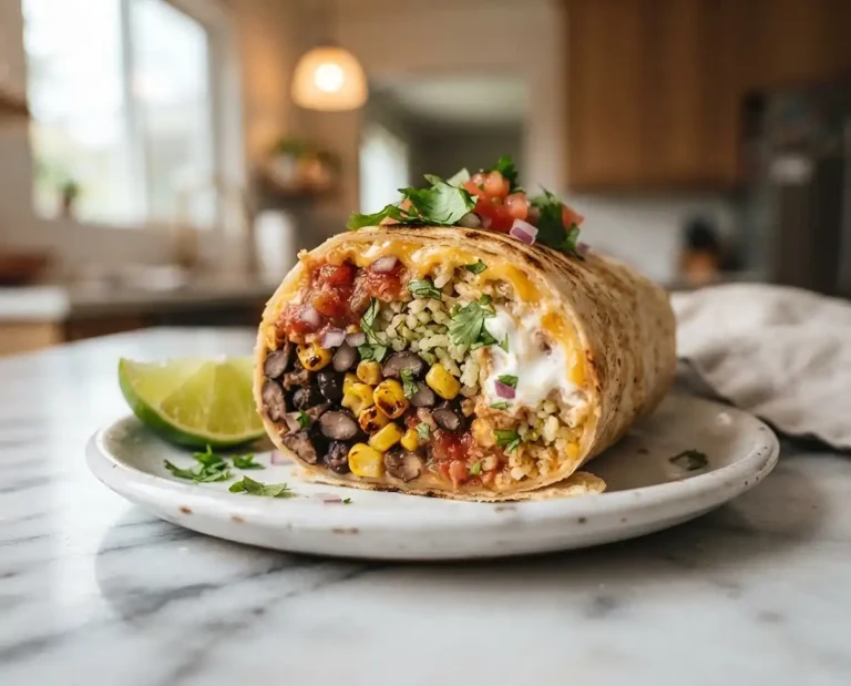 vegetarian black bean burrito
