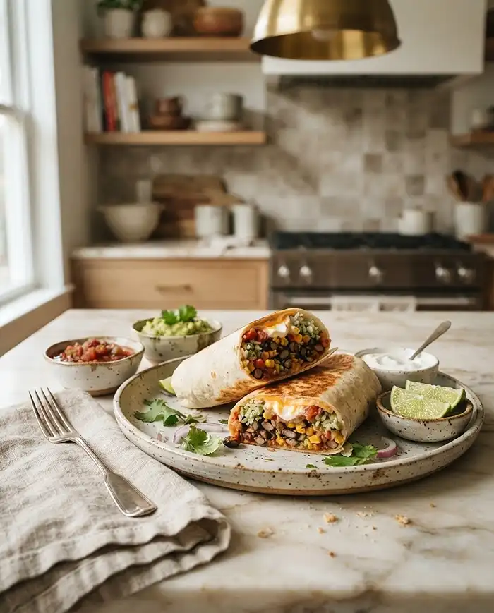 vegetarian black bean burrito recipe​