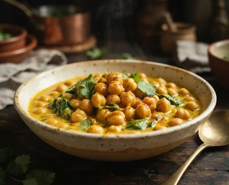 Creamy marry me chickpeas with coconut milk