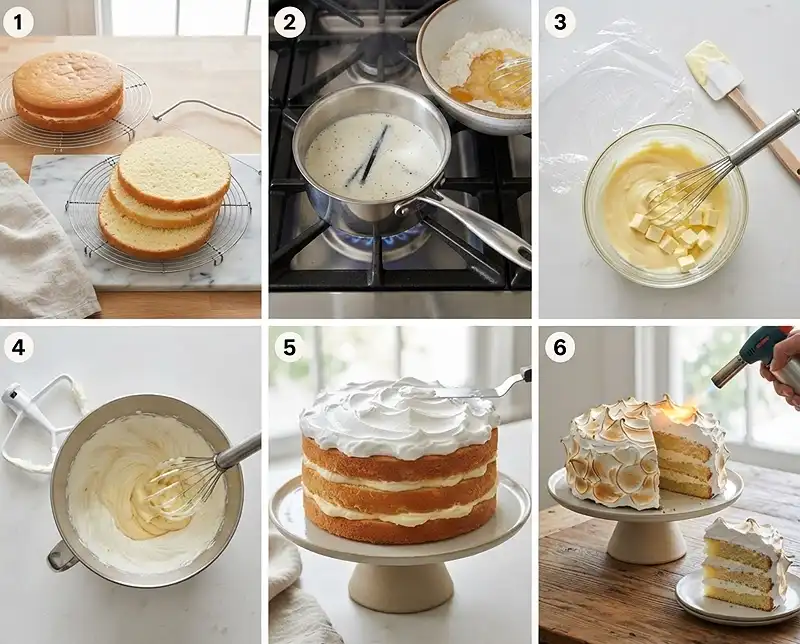 How to make Cipriani Cake (Vanilla Meringue Cake)