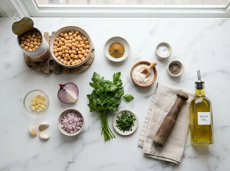 Ingredients for Canned Chickpea Falafel Recipe