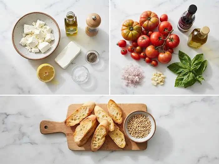 Ingredients for ina garten tomato crostini recipe