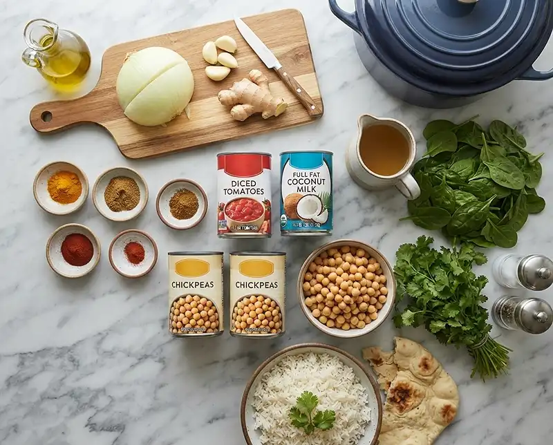 Marry Me Chickpeas with Coconut Milk 3 Main ingredients for marry me chickpeas with coconut milk