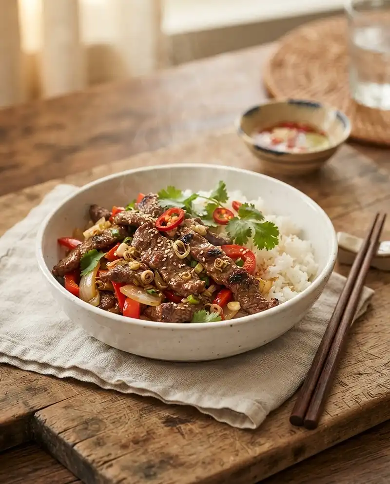 Vietnamese beef stir-fry