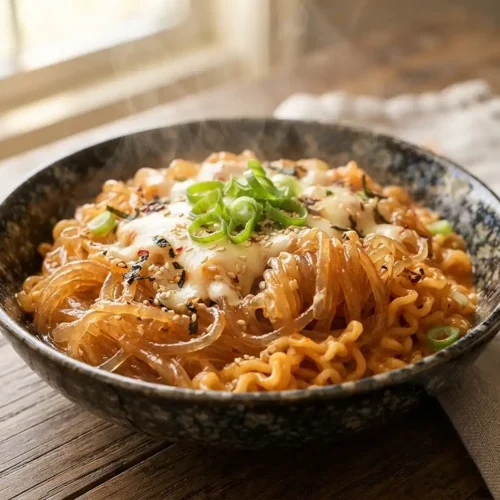 buldak carbonara glass noodles​ Recipe