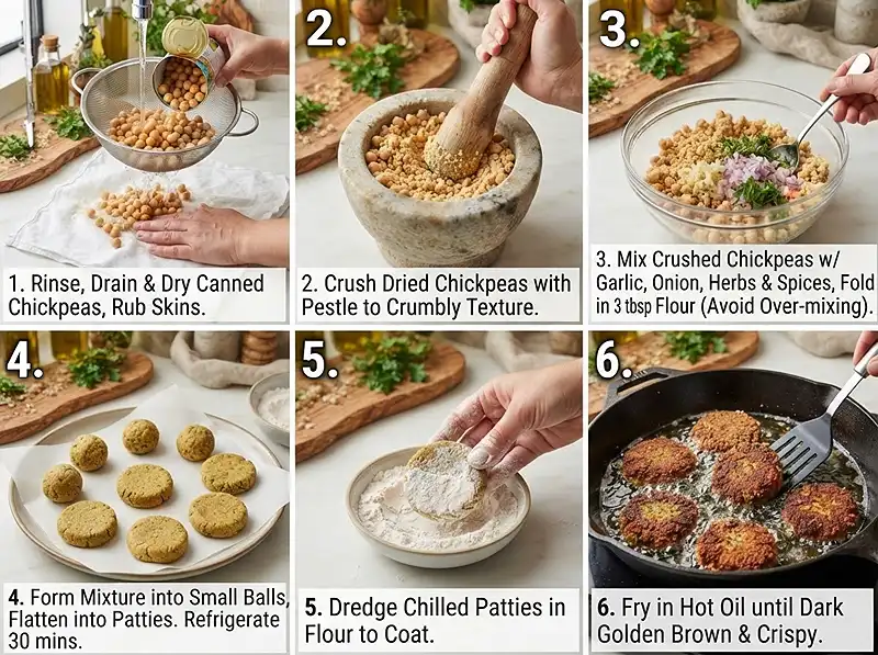 how to make falafel with canned chickpeas
