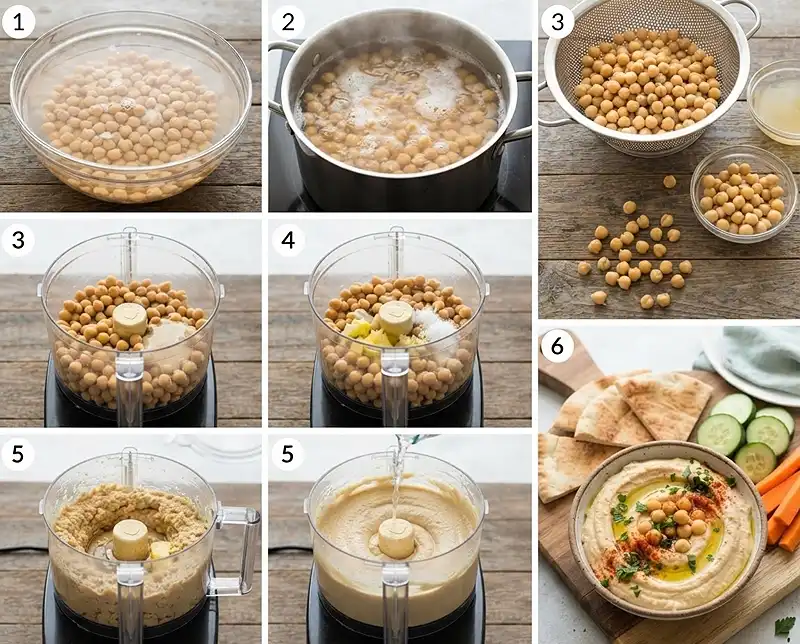 how to make hummus with dried chickpeas