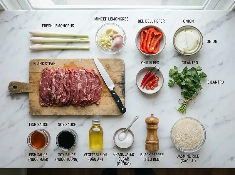 lemongrass beef marinade Ingredients